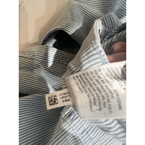 American Eagle Womens Super High Rise Baggy Wide Leg Pants Sz 6 Striped Coastal - Picture 14 of 15